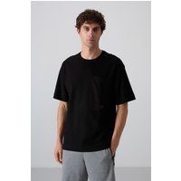 Lässiges Baumwoll-T-Shirt mit Tasche