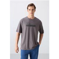 Oversized Baumwoll-Mix Grafik-T-Shirt