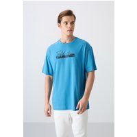 Oversize-Jersey-T-Shirt mit Grafik-Print
