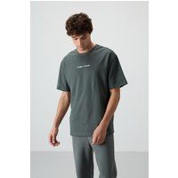 Oversized Grafik-T-Shirt aus Baumwollmix