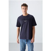 Oversized Logo-T-Shirt mit Bestickung
