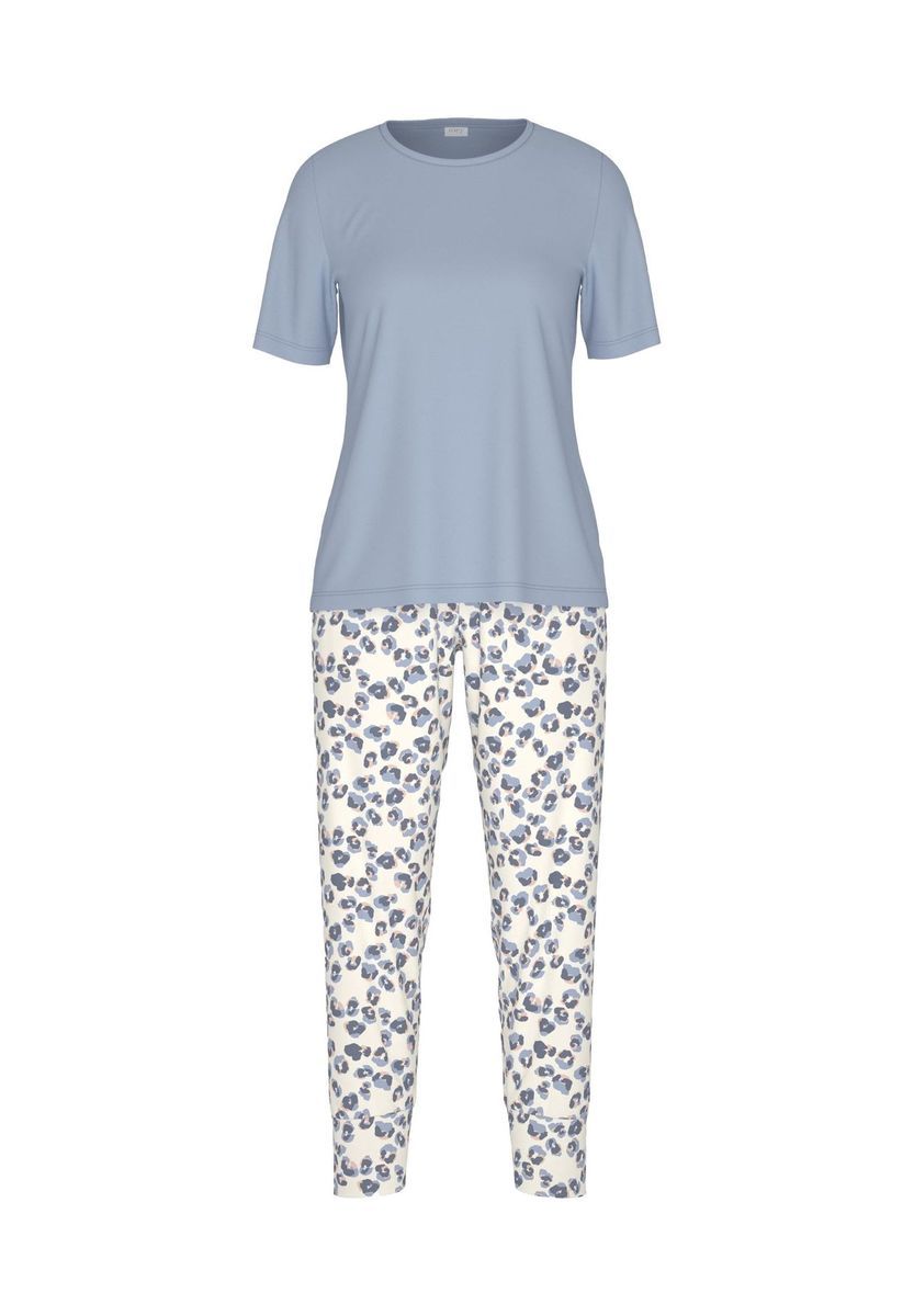 Damen Kurzarm-Schlafanzug-Set mit Muster