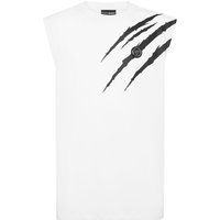 Ärmelloses Tanktop mit Kratzgrafik