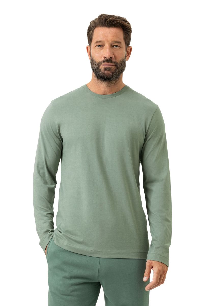 Klassisches Langarm Baumwoll T-Shirt