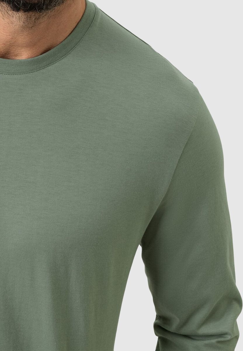 Klassisches Langarm Baumwoll T-Shirt