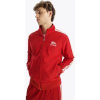 Retro-Trainingsjacke mit Streifen und Reißverschluss