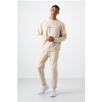 Bedrucktes Fleece-Sweatshirt und Jogginghose