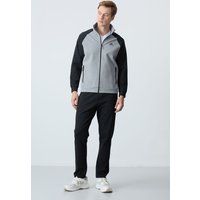 Farbblockiertes Activewear-Set mit Reißverschluss