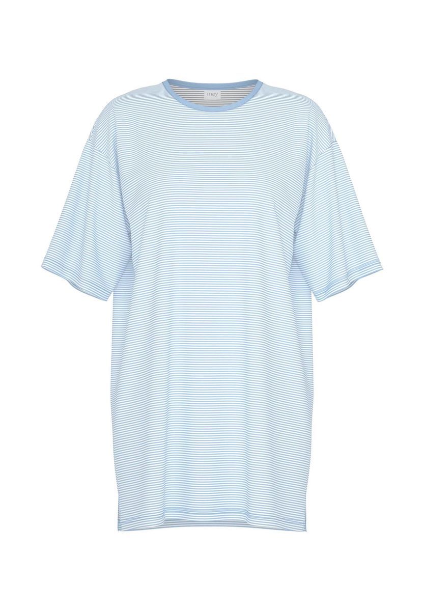 Gestreiftes Baumwoll Bigshirt Schlafkleid