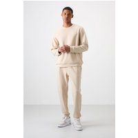 Minimalistisches Fleece-Sweatshirt und Jogger-Set