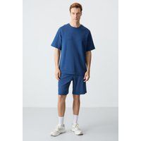 Oversized Jersey-Set mit T-Shirt und Shorts