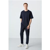 Oversized Fleece-T-Shirt und Jogginghose