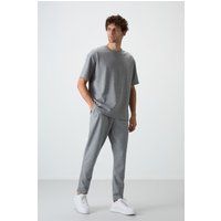 Oversized Jersey-T-Shirt und Hosen-Set