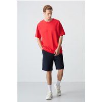 Oversized T-Shirt und Shorts Set aus Baumwollmischung