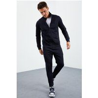 Minimalistisches Scuba-Strick Trainingsanzug-Set