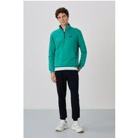 Sweatshirt mit Viertelreißverschluss und Jogginghose