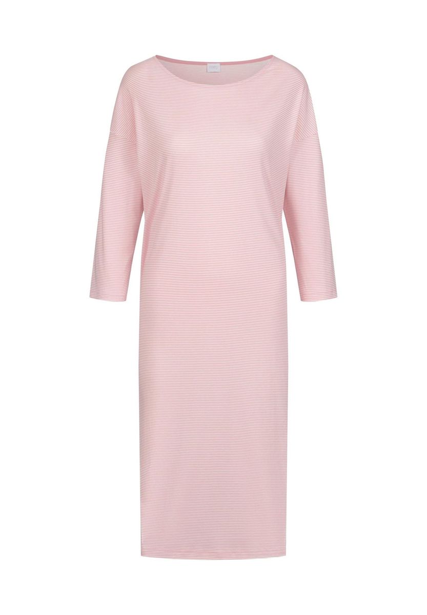 Gestreiftes Nachthemd aus Baumwollstrick