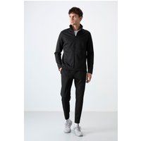 Elegantes Zip-Sweatshirt und Hosen Set