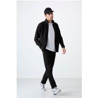 Entspanntes Sweatshirt-Set mit Reißverschluss