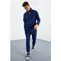Plüsch-Fleece-Set mit Viertelreißverschluss