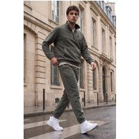 Fleece-Trainingsanzug mit Viertelreißverschluss