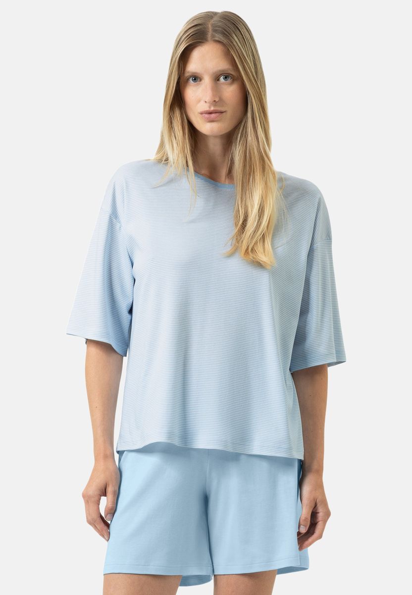 Gestreiftes kurzer Strickpyjama Set