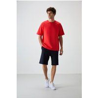 Oversized Jersey-Shirt und Shorts Set