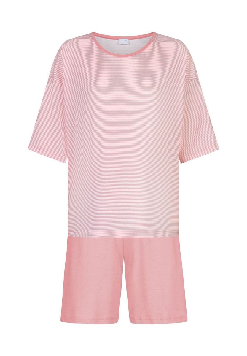 Gestreiftes Baumwoll-Pyjama-Shorts-Set