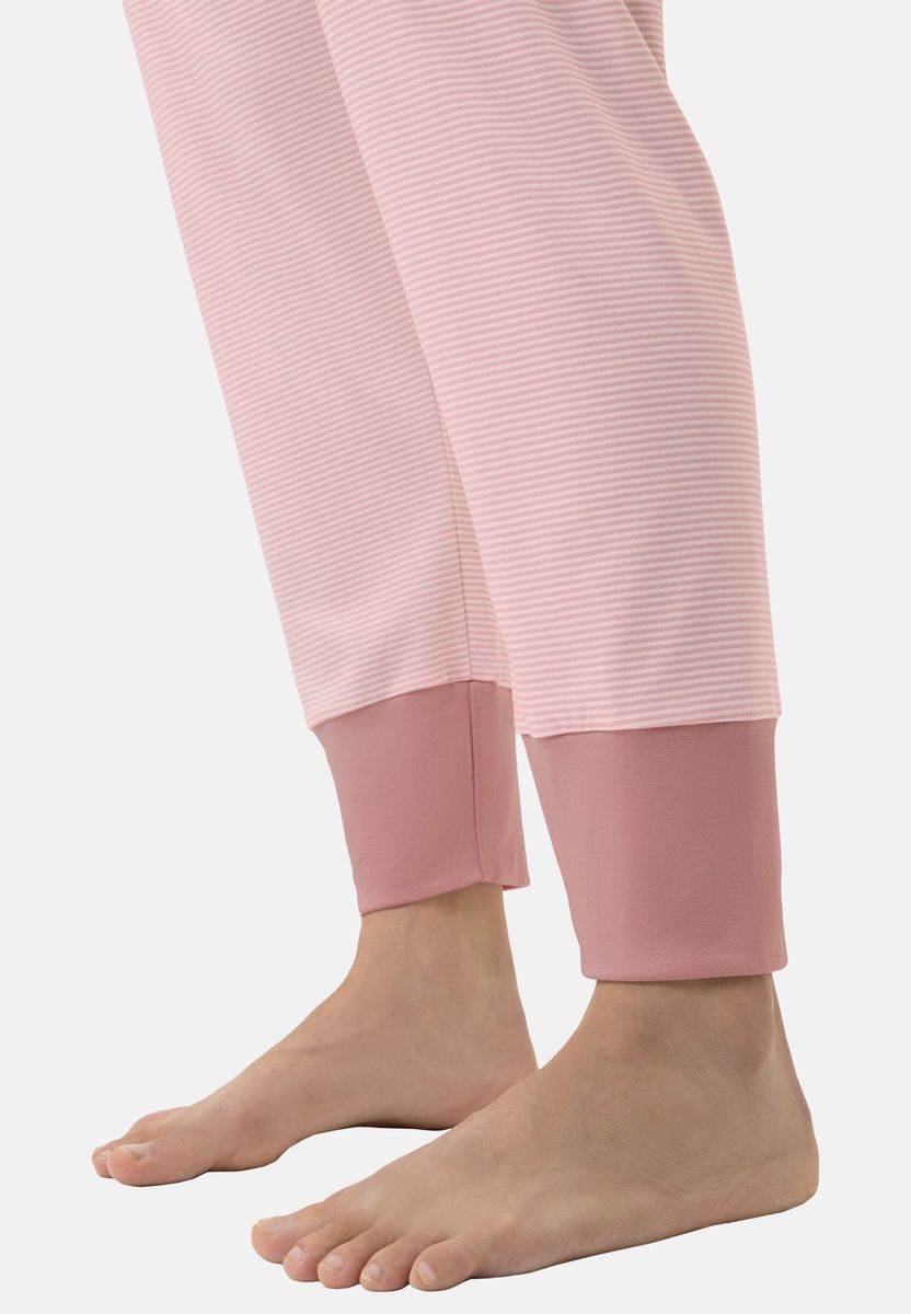 Gestreiftes Baumwoll-Pyjama-Set