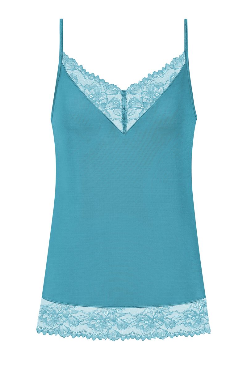 Camisole-Top mit Spitzenbesatz