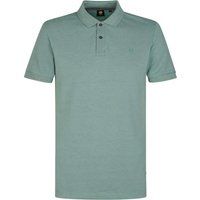 Kurzärmeliges meliertes Poloshirt