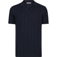 Strickpolo mit offenem Kragen