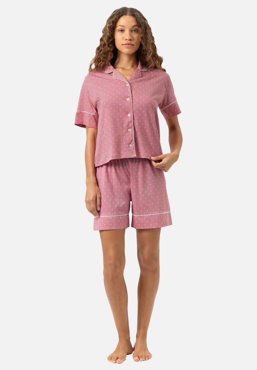 Kurzarm Pyjama Set Rose Diamant