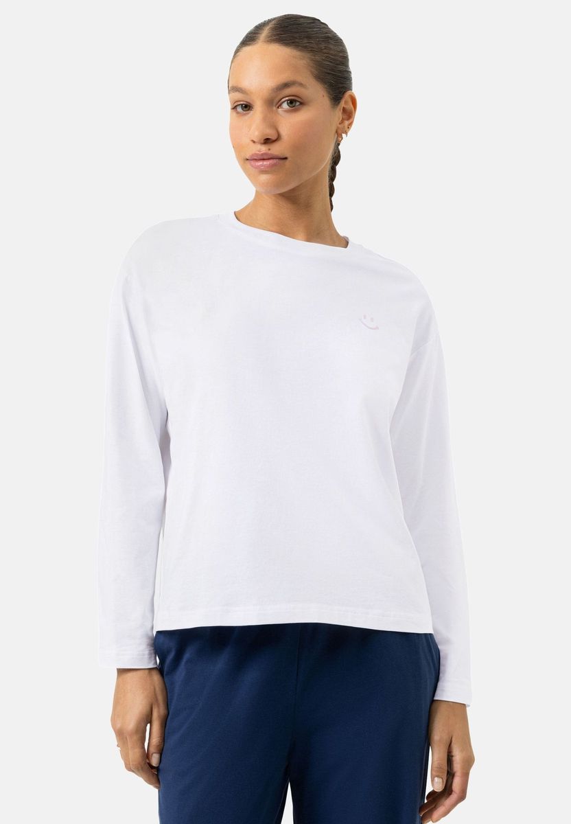 Langarmshirt aus Baumwolle mit entspannter Passform