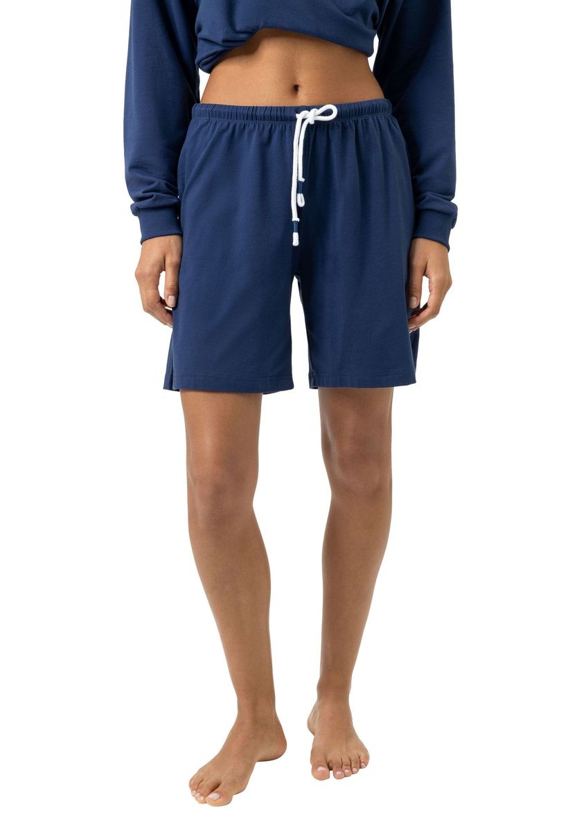 Damen Schlafshorts, einfarbig blau