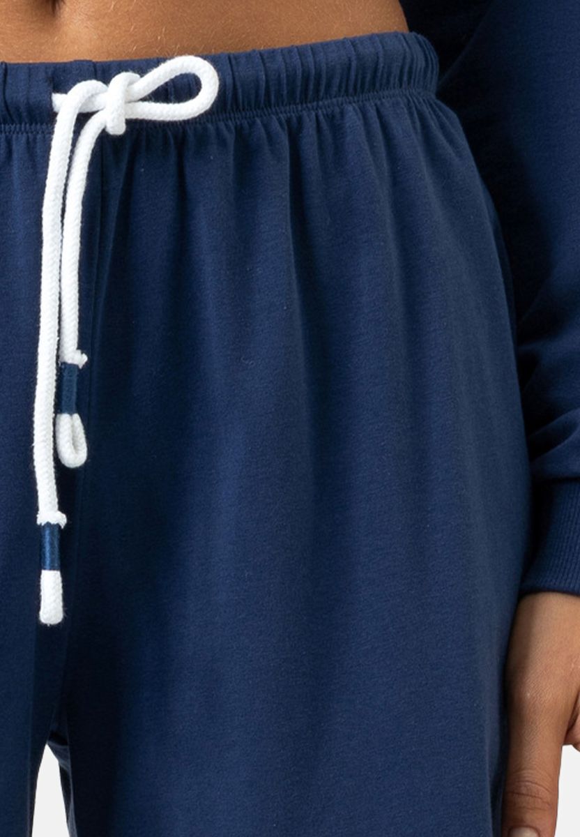 Damen Schlafshorts, einfarbig blau