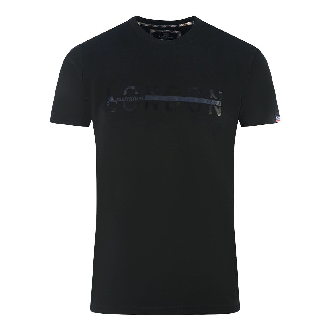 T-Shirt mit geteiltem Logo-Print