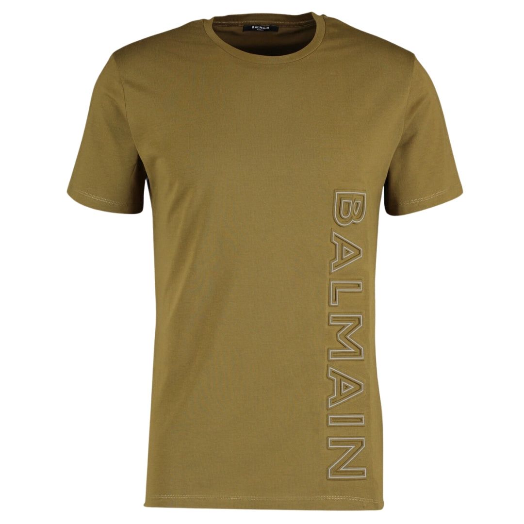 Baumwoll-T-Shirt mit geprägtem Seiten-Logo