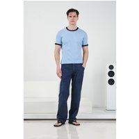 Klassisches Kontrast-Ringer-Shirt
