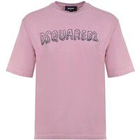 Verblasstes Logo-Grafik-T-Shirt aus Baumwolle