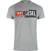 T-Shirt mit diagonalem Logoprint