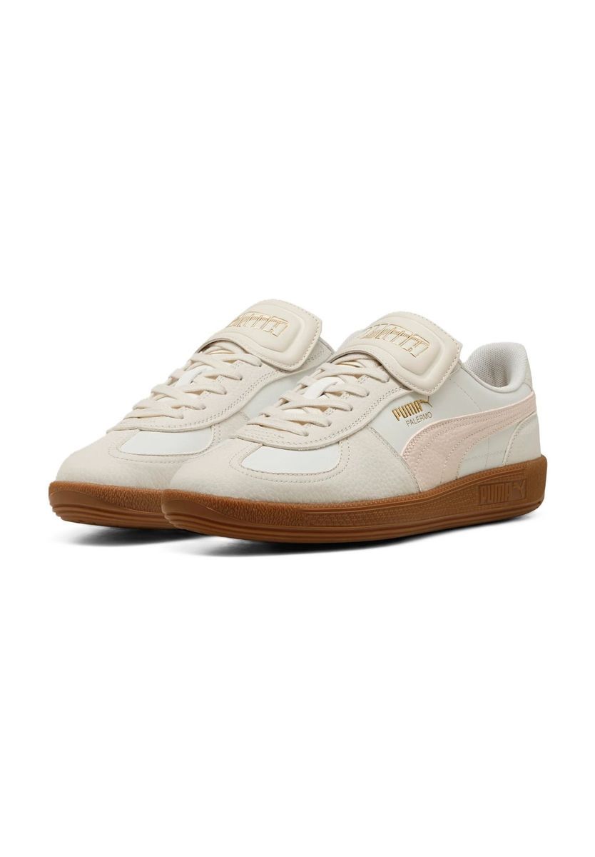 Premium Leder Sneaker Beige Gummisohle