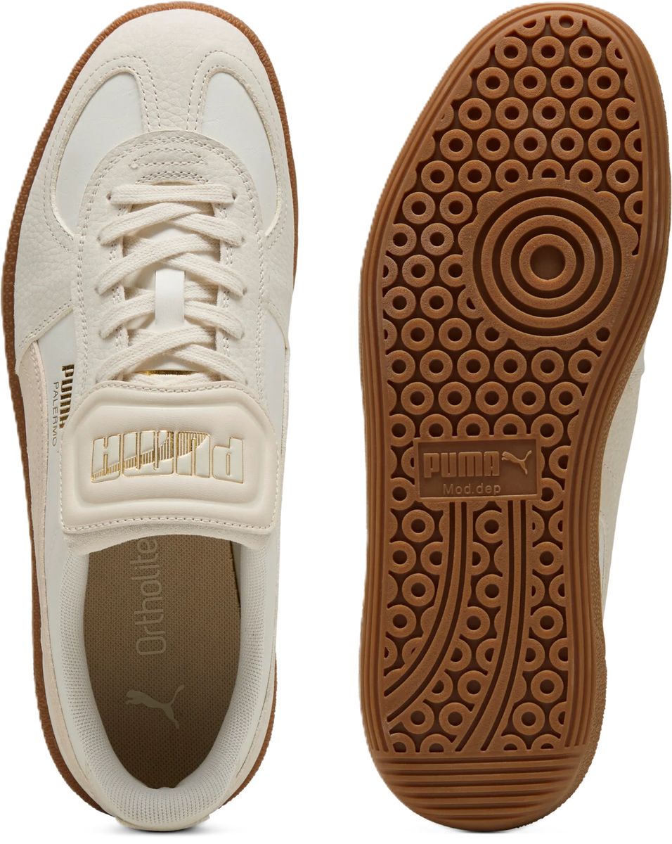 Premium Leder Sneaker Beige Gummisohle