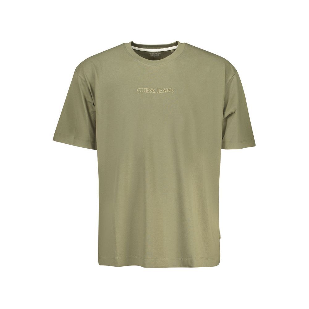 Oversized Baumwoll-T-Shirt mit Logo-Stickerei