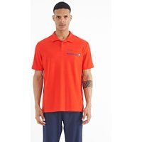 Poloshirt aus Baumwolle mit Grafikdruck