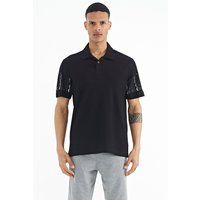 Baumwoll-Poloshirt mit Grafik-Print