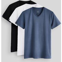 Essentielles V-Ausschnitt-T-Shirt aus Stretch-Jersey