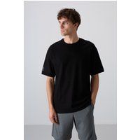 Oversized T-Shirt aus Strukturstrick