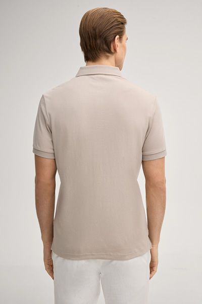 JOOP! Primo Sandfarbenes Poloshirt Klassische Passform Bio-Baumwolle