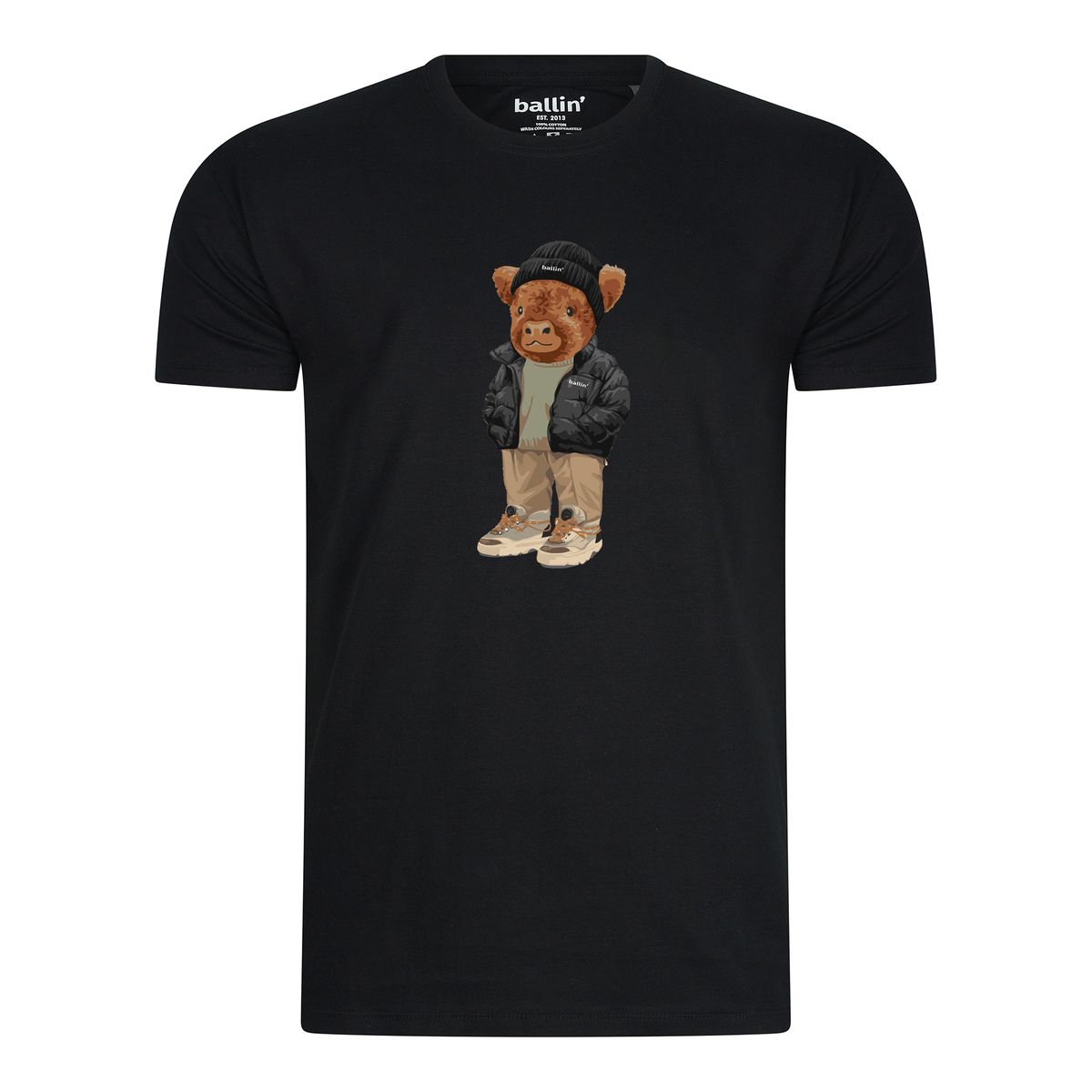 Streetwear Highland-Kuh Grafik-T-Shirt